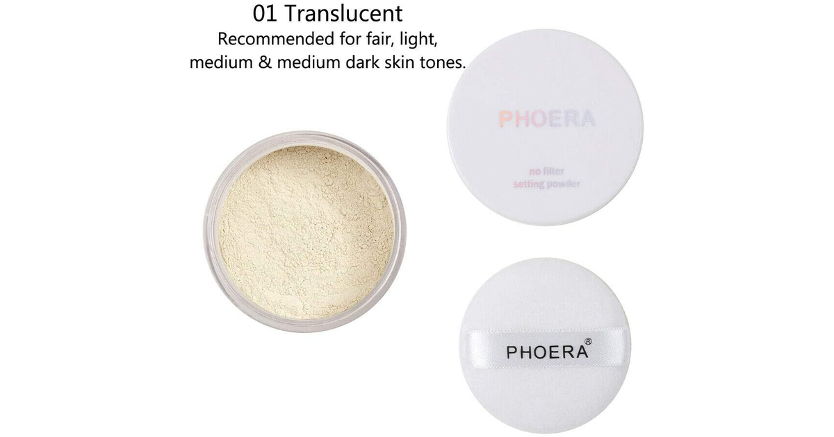 Aquapurity - PHOERA Translucent Makeup Setting Matte Face Powder + Puff Long Las