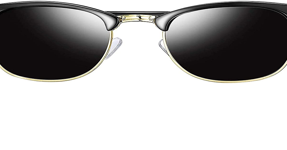 Thumbnail: Joopin Semi-Rimless Polarised Sunglasses Man - UV400 Protection Retro Half Frame