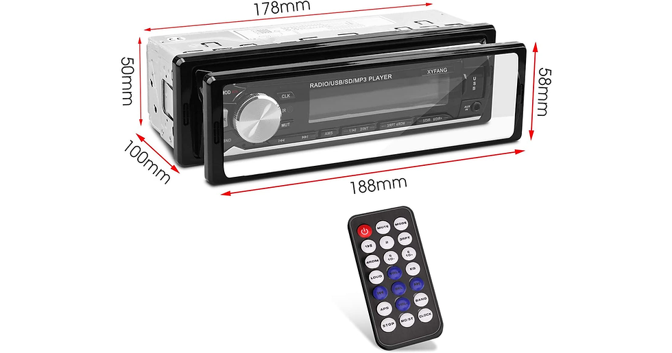 Thumbnail: Car Stereos Bluetooth, GOKOCO Car Radio Bluetooth Hands-Free with USB/TF/AUX, 4X