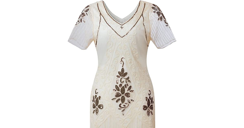 Thumbnail: Jaoswish Gatsby 1920S Flapper Dress Women Vintage Sequin Fringe Beaded Art Deco 