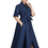 Thumbnail: VERWIN Women Long Sleeve Loose Elegant Maxi Dress Button down up Shirt Long Dres