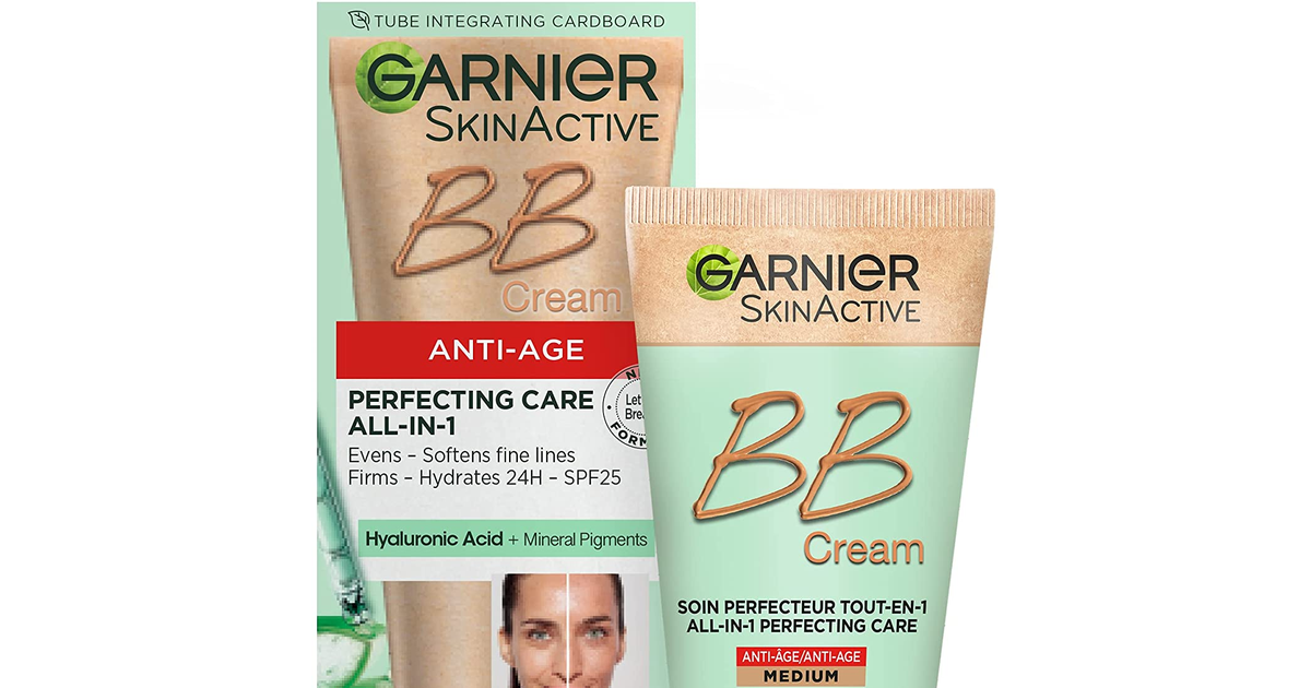 Garnier BB Cream anti Ageing Light Tinted Moisturiser SPF 15, Brightening & Firm