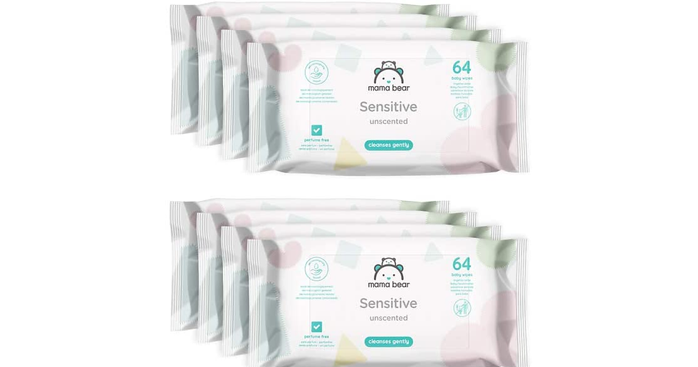 Thumbnail: Brand – Mama Bear Sensitive Unscented Baby Wipes– Pack of 18 (Total 1008 Wipes)