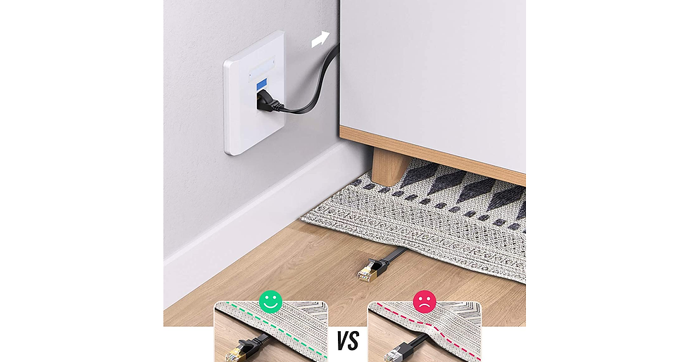Thumbnail: UGREEN Ethernet Cable, Cat 7 Gigabit Lan Network RJ45 High-Speed Patch Cord Flat