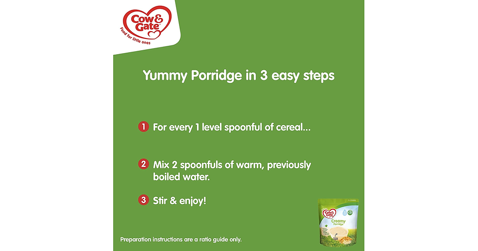 Thumbnail: Cow & Gate Creamy Porridge Baby Food Cereal, 4-6+ Months, 125G (Pack of 5)