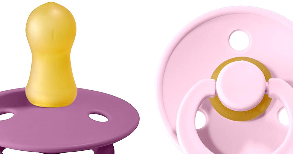 Thumbnail: BIBS Colour Soother 2-Pack, BPA Free Dummy Pacifier, round Nipple. Natural Rubbe