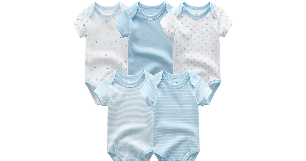 Thumbnail: MAMIMAKA Baby Bodysuits Baby Pants Trousers Baby Clothes Short Sleeve Bodysuits 
