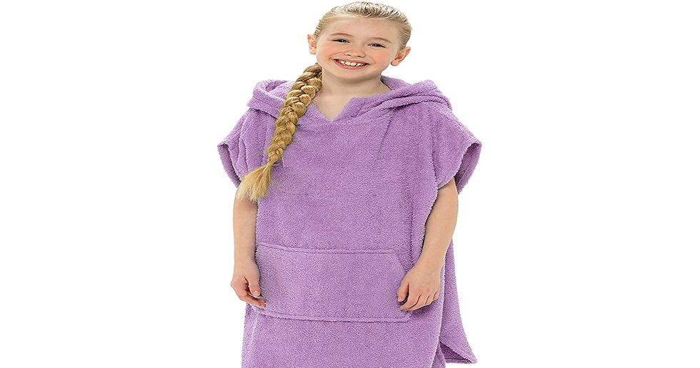Thumbnail: Citycomfort Kids Hooded Towel Poncho | 100% Cotton Changing Robe with Pockets | 