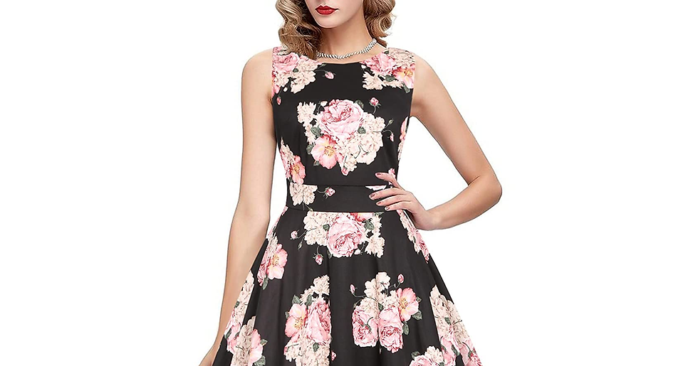 Thumbnail: Ihot Women'S Vintage 1950S Classy Rockabilly Retro Floral Pattern Print Cocktail