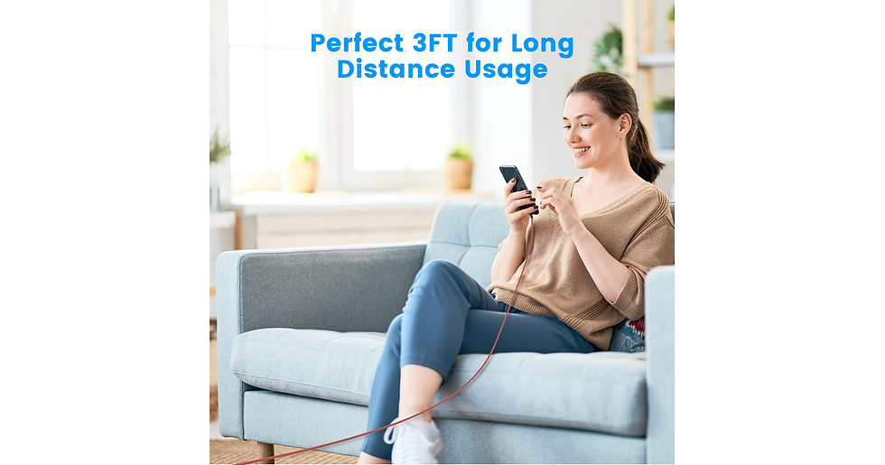 Thumbnail: Iphone Charger Cable, Lightning Cable 3Pack 3FT/1M Iphone Charger Braided Iphone