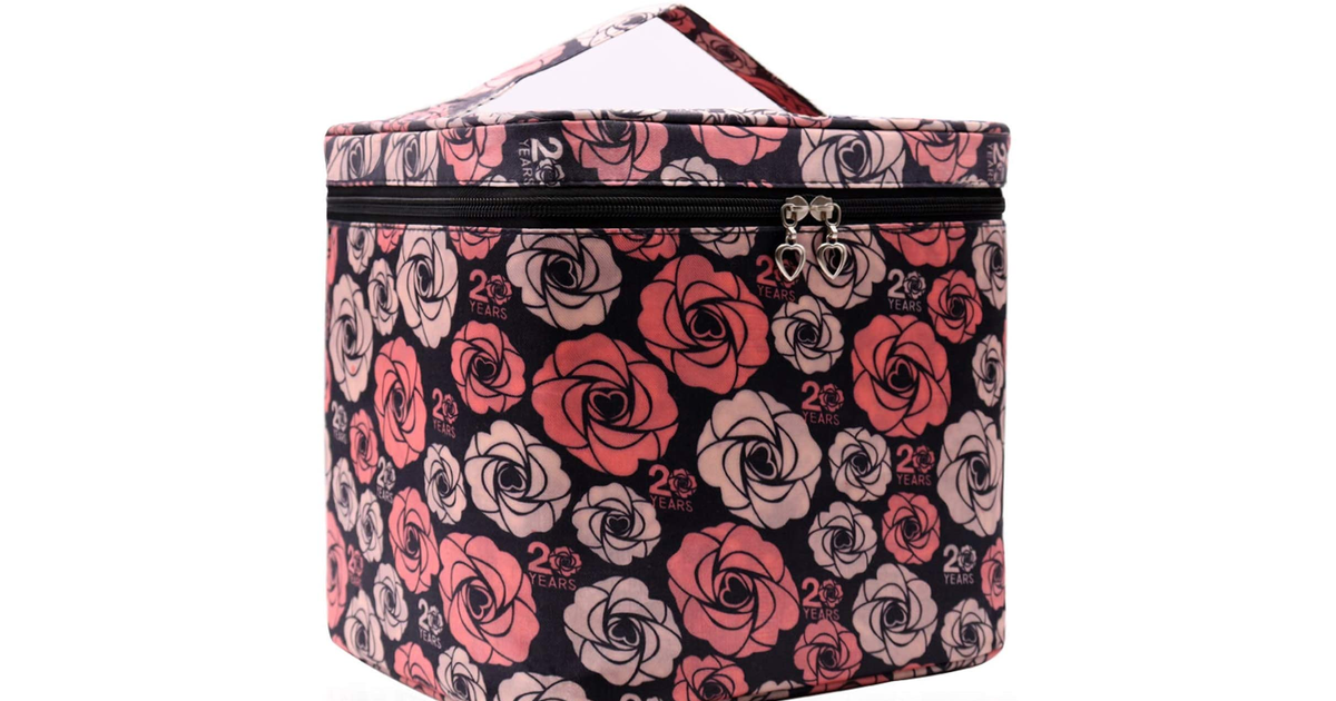 Large Makeup Bag,Waterproof Travel Portable Cosmetic Bag,Travel Beauty Box,Toile