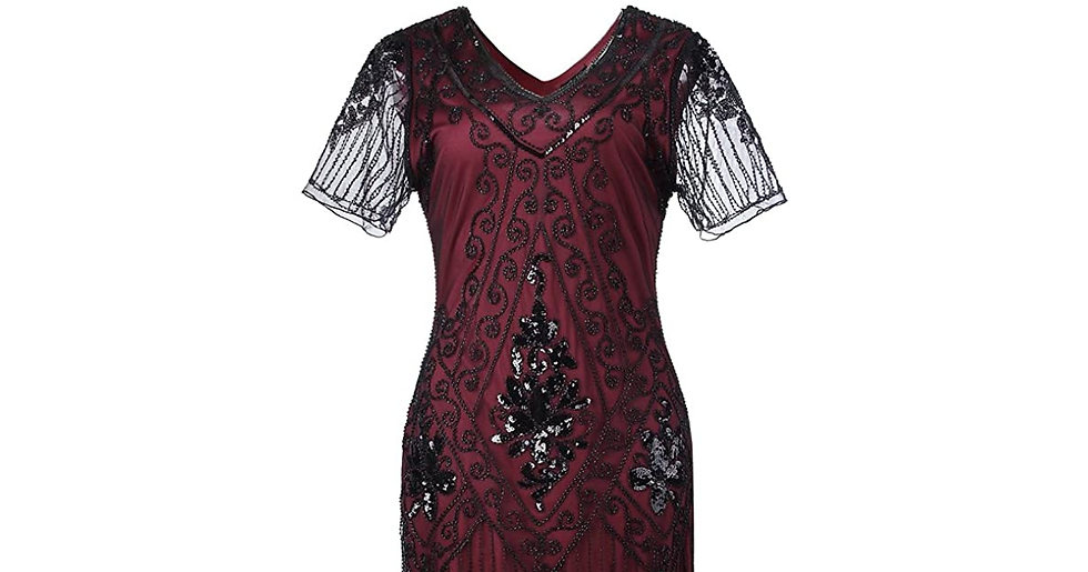 Thumbnail: Jaoswish Gatsby 1920S Flapper Dress Women Vintage Sequin Fringe Beaded Art Deco 