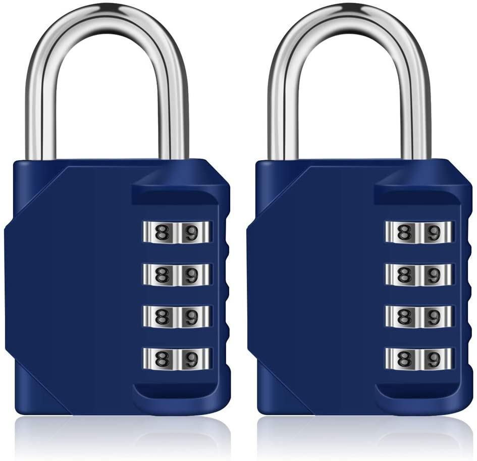 Thumbnail: ZHEGE Combination Locker Padlock, 4 Digit Coded Padlock, Gym Lock, School Locker