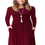 Thumbnail: AUSELILY Women Long Sleeve Loose Plain plus Size Maxi Dresses Casual Long Dresse