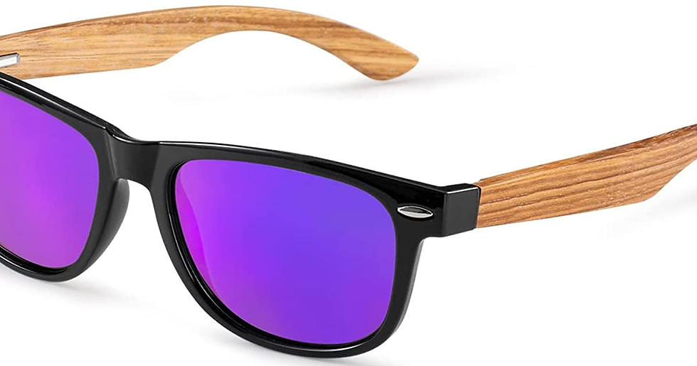 Thumbnail: GREENTREEN Wooden Sunglasses, Polarized Sunglasses for Men and Women, Wooden Leg