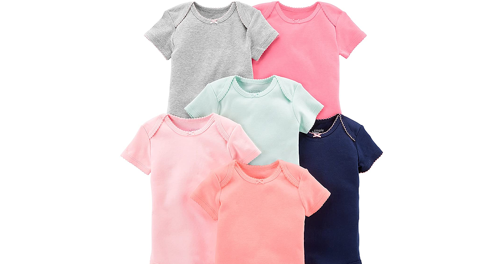 Thumbnail: Simple Joys by Carter'S Baby Girls' Short-Sleeve Bodysuit, Pack of 6