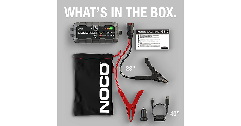 Thumbnail: NOCO Boost plus GB40 1000A 12V Ultrasafe Portable Lithium Jump Starter, Car Batt