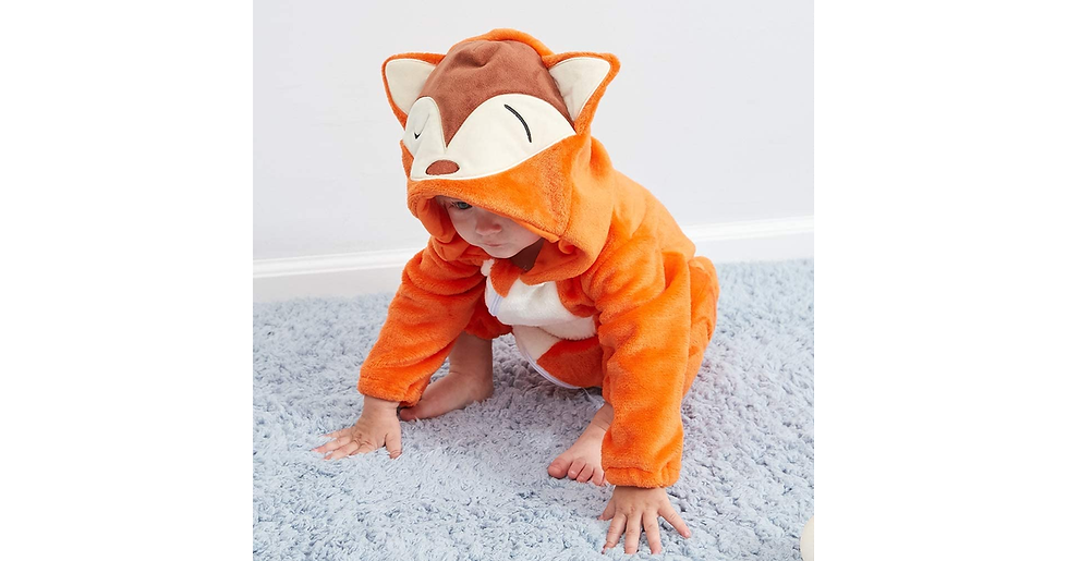 Thumbnail: MICHLEY Hooded Romper Baby Boys Girls Flannel Pyjamas 2-36 Months
