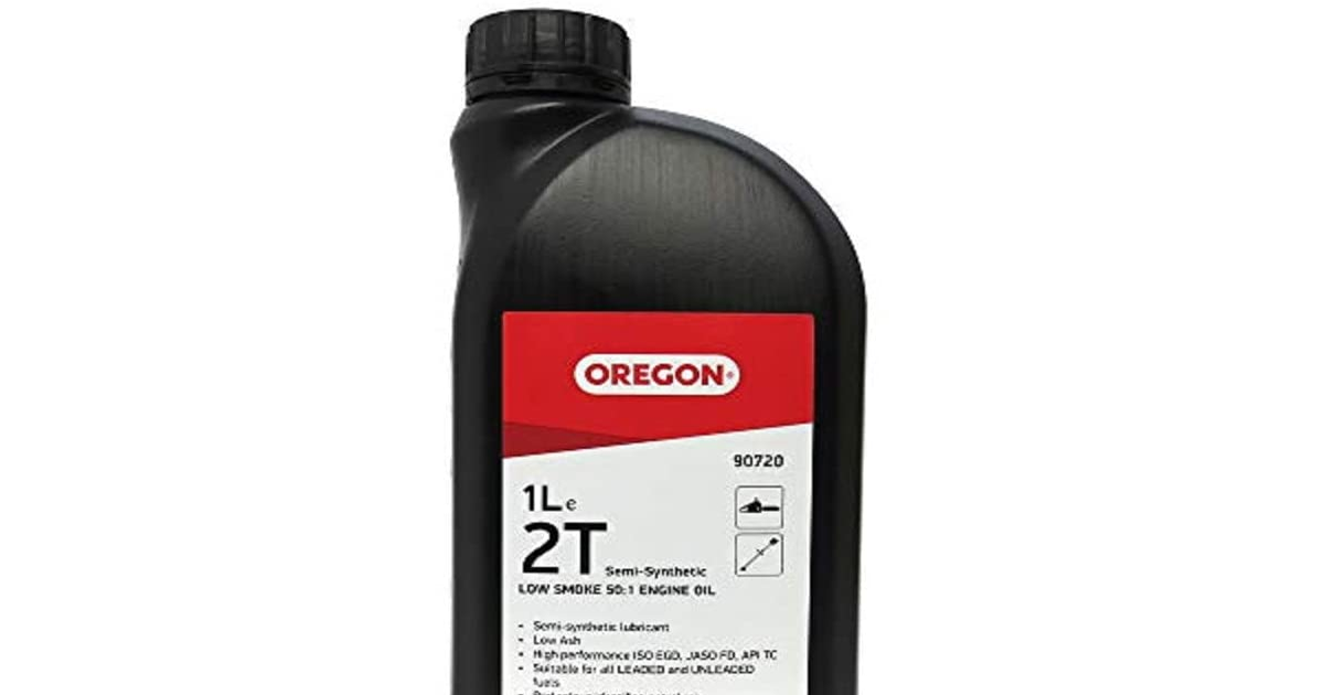 Oregon 90720 Semi Synthetic 2-Stroke Low Smoke Engine Oil, 2T (1 Litre Bottle)