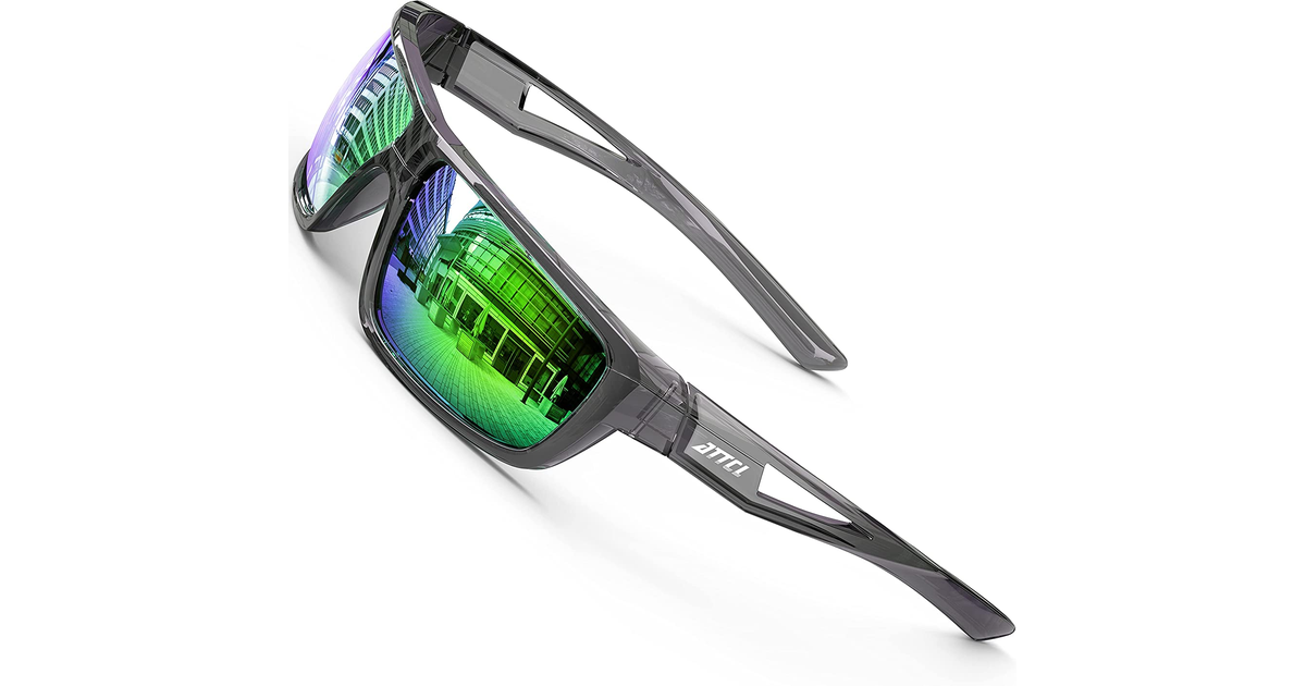 ATTCL Mens Sports Polarized Sunglasses for Men Cycling Driving Fishing 100% UV Protection