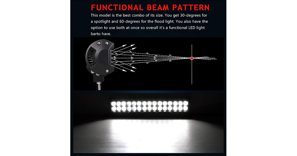 Thumbnail: AUXTINGS 15 Inch 90W LED Light Bar Spot Flood off Road Trucks SUV 4WD Driving Fo