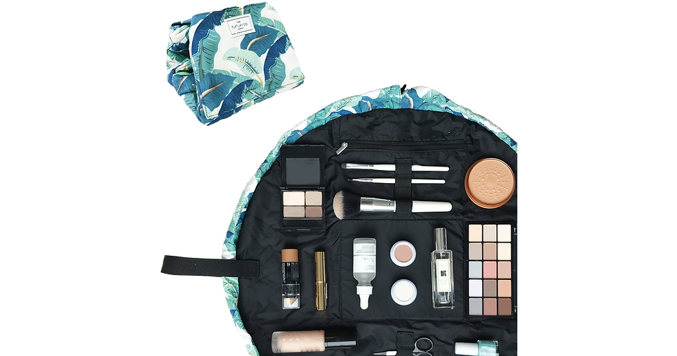 Thumbnail: The Flat Lay Co. Make up Bag | Lay Flat Travel Cosmetic Toiletry Case | Contents