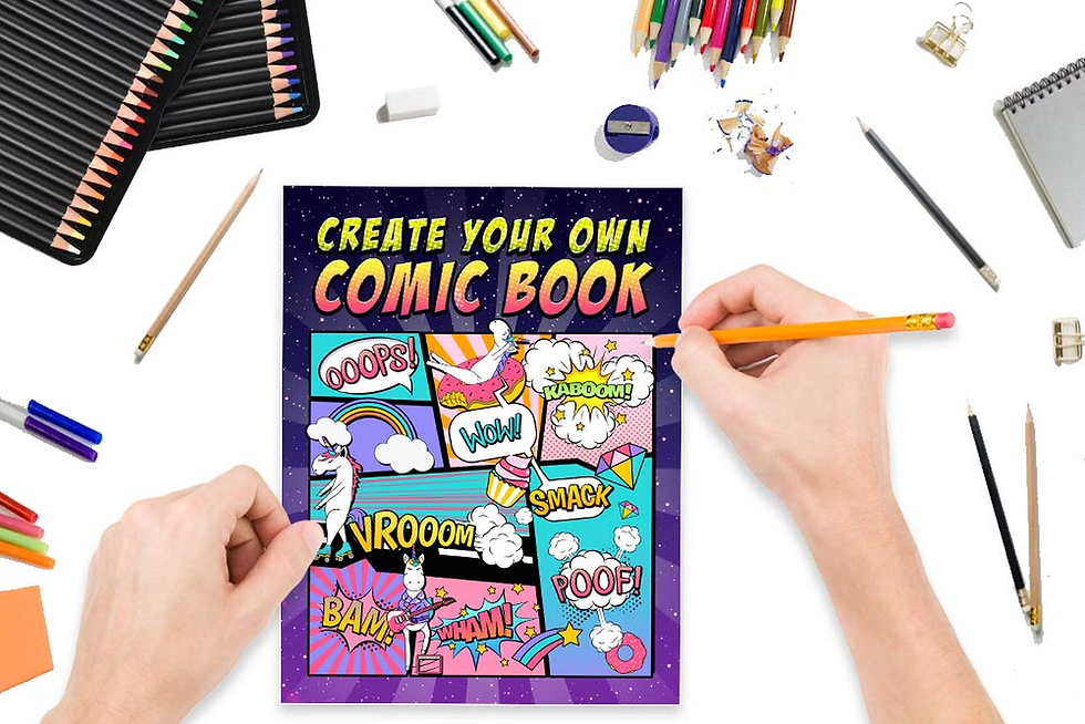 Thumbnail: Create Your Own Comic Book: 100 Blank Comic Book Templates for Adults, Teens & K