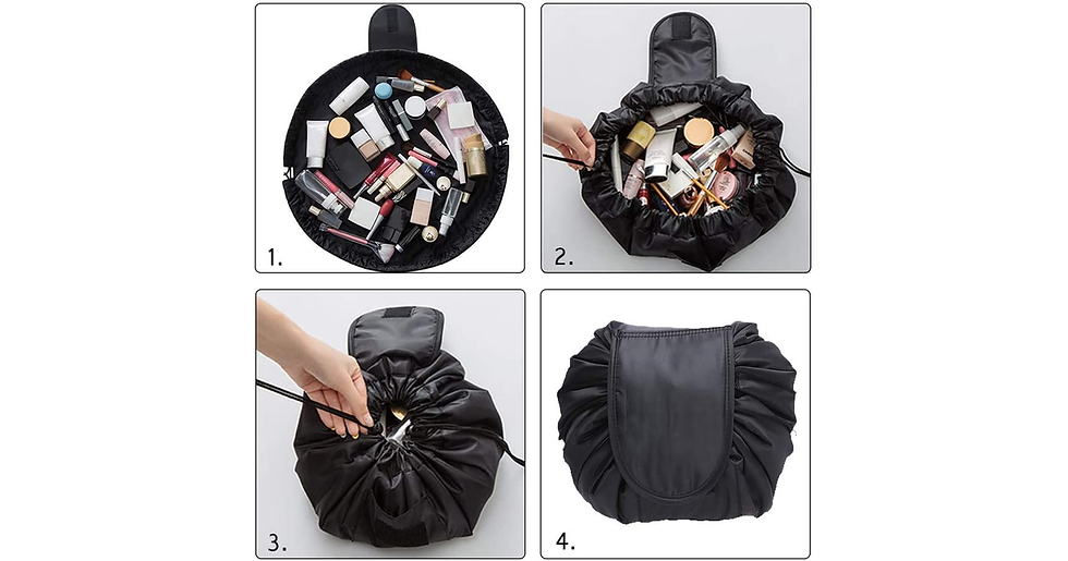 Thumbnail: Zhengyue Lazy Drawstring Make up Bag Portable Large Travel Cosmetic Bag Pouch Tr