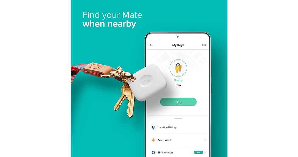 Thumbnail: Tile Mate (2022) Bluetooth Item Finder, Pack of 2, 60 M Finding Range, Works wit