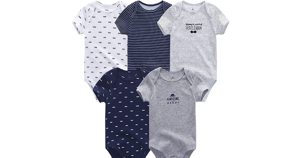 Thumbnail: MAMIMAKA Baby Bodysuits Baby Pants Trousers Baby Clothes Short Sleeve Bodysuits 