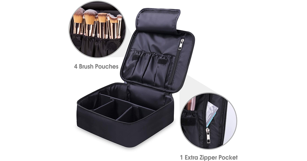 Thumbnail: Travel Makeup Bag Large Cosmetic Bag Make up Case Organizer for Women and Girls 