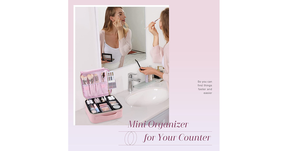 Thumbnail: Stagiant PU Leather Makeup Bag Cosmetic Case Travel Beauty Box Hairdressing Tool