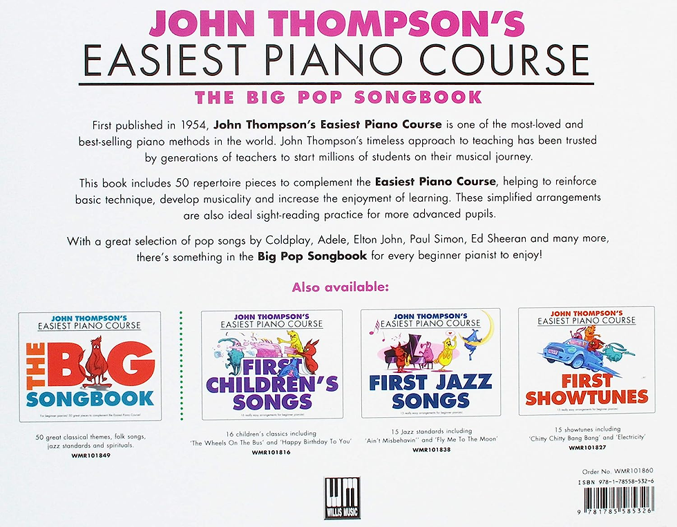 Thumbnail: John Thompson'S Easiest Piano Course the Big Pop Songbook New