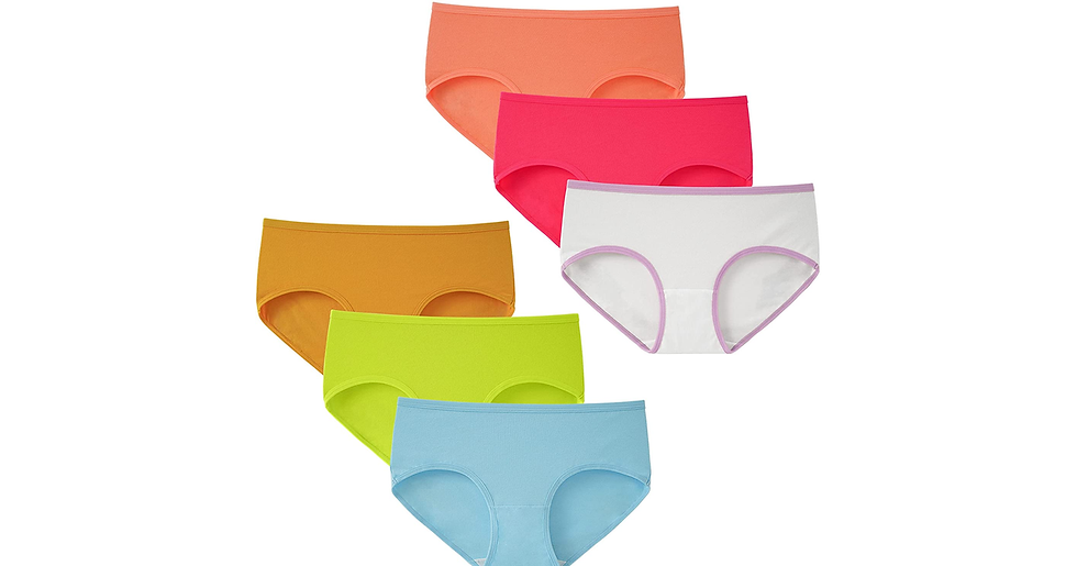 Thumbnail: INNERSY Teen Girls Knickers Soft Cotton Underwear Mid Waist Assorted Panties for