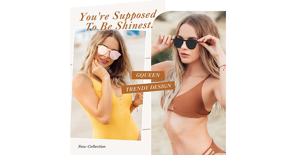 Thumbnail: GQUEEN Oversized Polarised Trendy Sunglasses for Women Ladies UV400