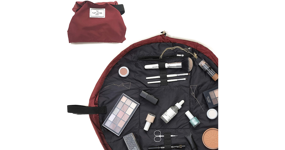 Thumbnail: The Flat Lay Co. Make up Bag | Lay Flat Travel Cosmetic Toiletry Case | Contents