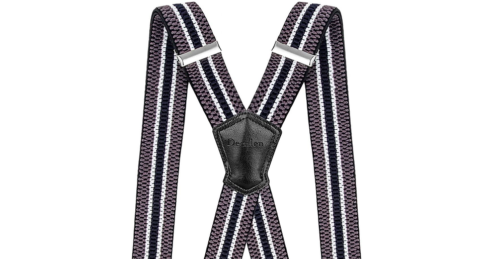 Thumbnail: Decalen Mens Braces with Very Strong Metal Clips Wide 4 Cm 1.5 Inch Heavy Duty S