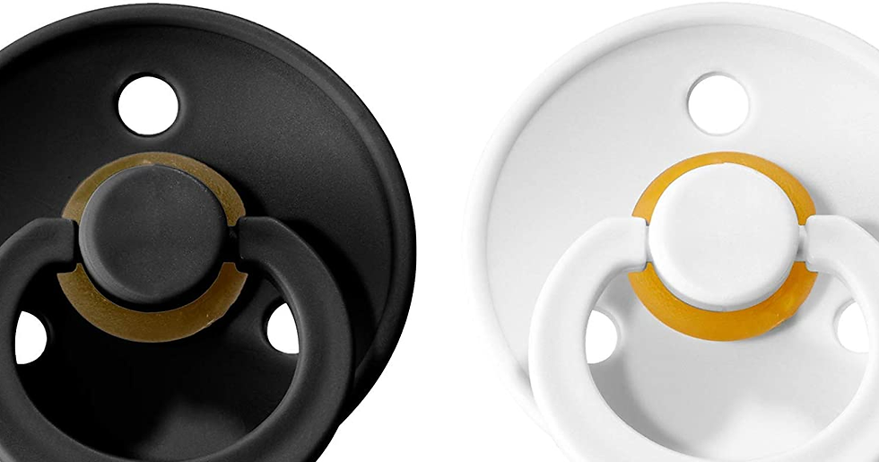 Thumbnail: BIBS Colour Soother 2-Pack, BPA Free Dummy Pacifier, round Nipple. Natural Rubbe