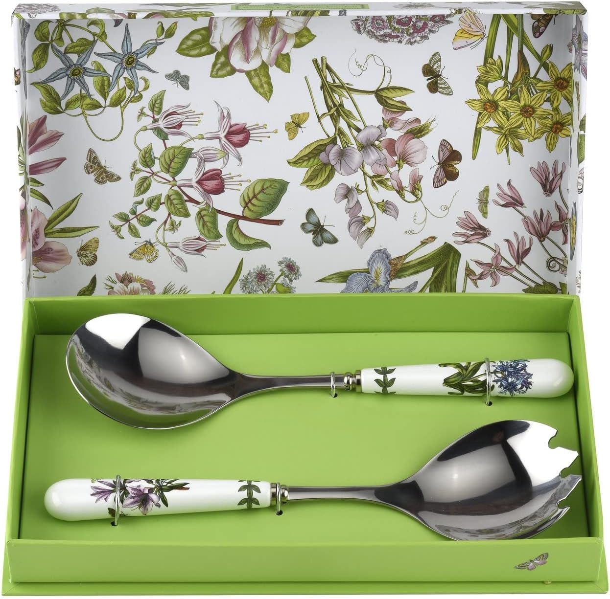 Home & Gifts Salad Server Pair, Porcelain, Multi-Colour, 3 X 3 X 25 Cm