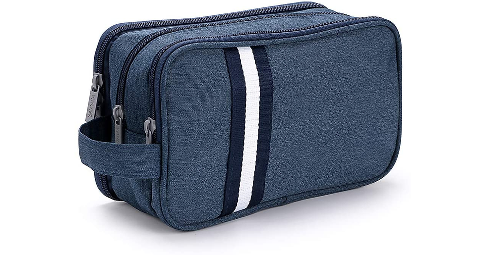 Thumbnail: IGNPION Travel Toiletry Wash Bag Dry & Wet Separation Gym Shaving Organiser Bag 