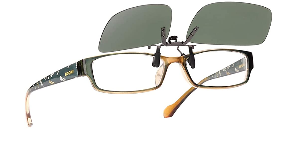 Thumbnail: H&S Clip on Sunglasses 2 Pairs Polarised Flip up Fit Sunglasses Glasses Eyeglass