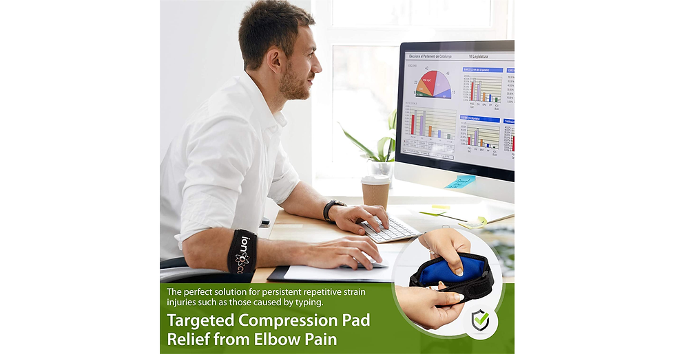 Thumbnail: Ionocore® Tennis Elbow Strap - Golfers Arm Support Brace with EVA Compression Pa