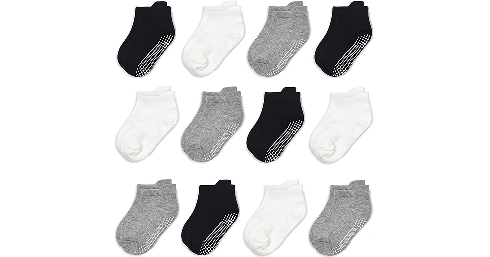 Thumbnail: Non Slip Toddler Baby Socks GRPSKCOS 12 Pairs anti Skid Ankle Socks for Kids Boy