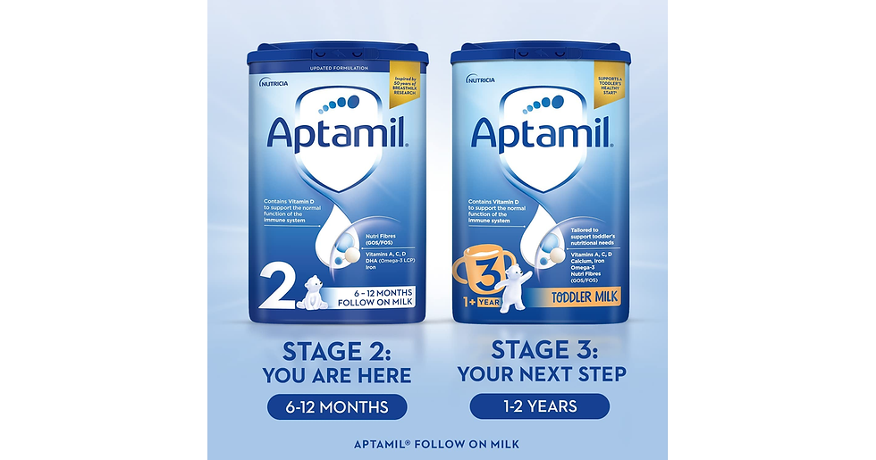 Thumbnail: Aptamil 2 Follow on Baby Milk Powder, from Birth, 800G (Pack of 6) - Packaging M