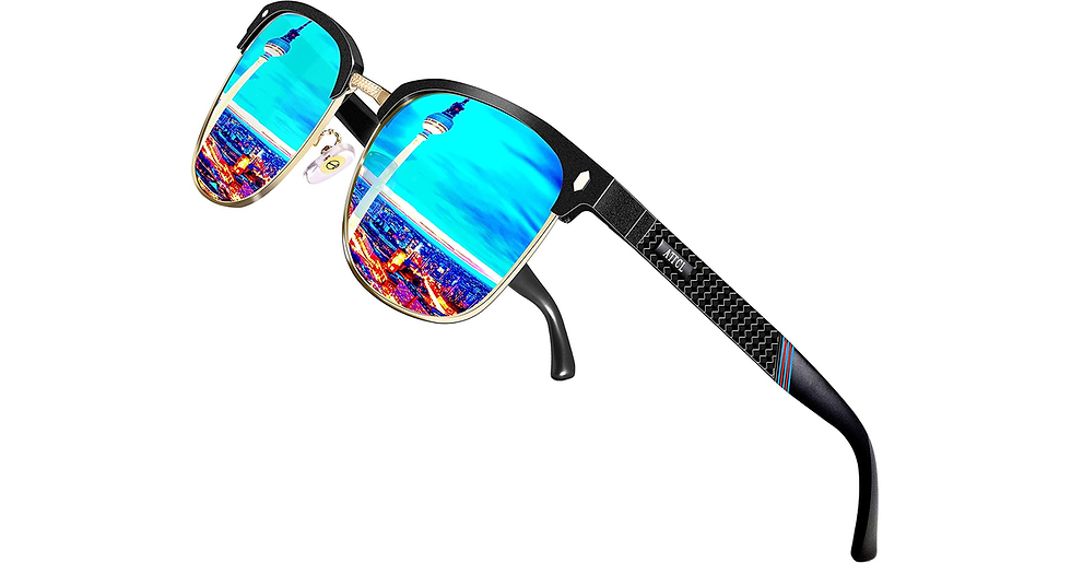 Thumbnail: ATTCL Men'S Driving Polarized Semi-Rimless Sunglasses Al-Mg Ultra Light