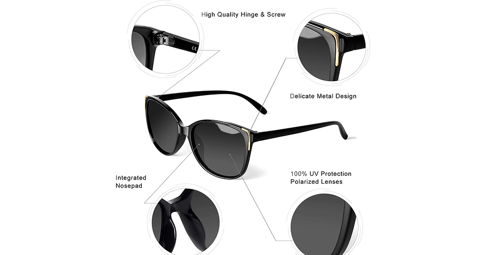 Thumbnail: Face Shadow Cat Eye Sunglasses for Women Polarized Fashion Metal Decoration Ultr