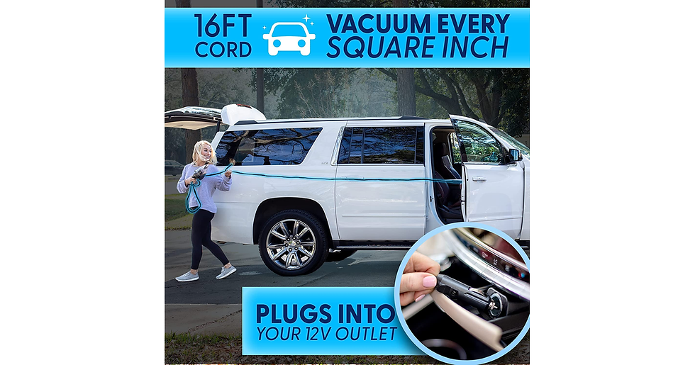 Thumbnail: Thisworx Car Vacuum Cleaner - Portable, Lightweight, Powerful, Handheld Vacuums 