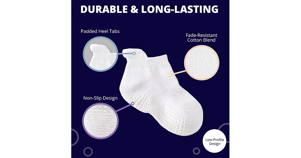 Thumbnail: LA Active Grip Ankle Socks - Cozy Warm Winter Socks - for Baby Toddler Infant Ne
