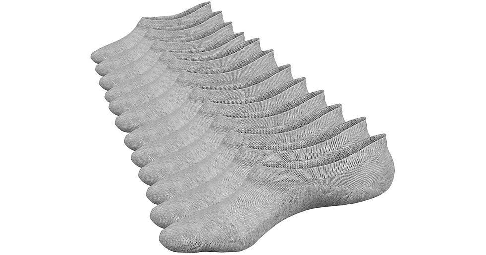 Thumbnail: Closemate No Show Socks Mens Women with Anti-Slip Silicone Stripes, 6 Pairs Trai