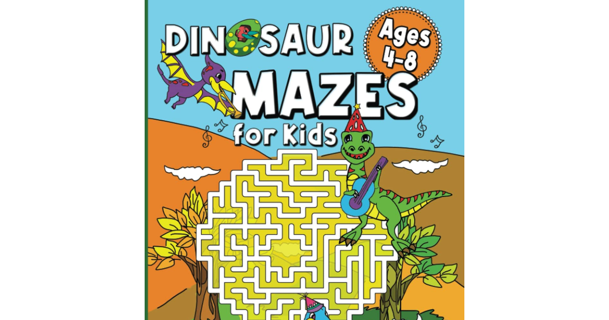 Dinosaur Mazes for Kids Ages 4-8: Maze and Dot to Dot Book (Maze Activity Books